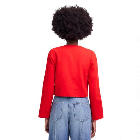 Madewell Crop Cardigan Jacket Size Medium - Picture 3 of 11